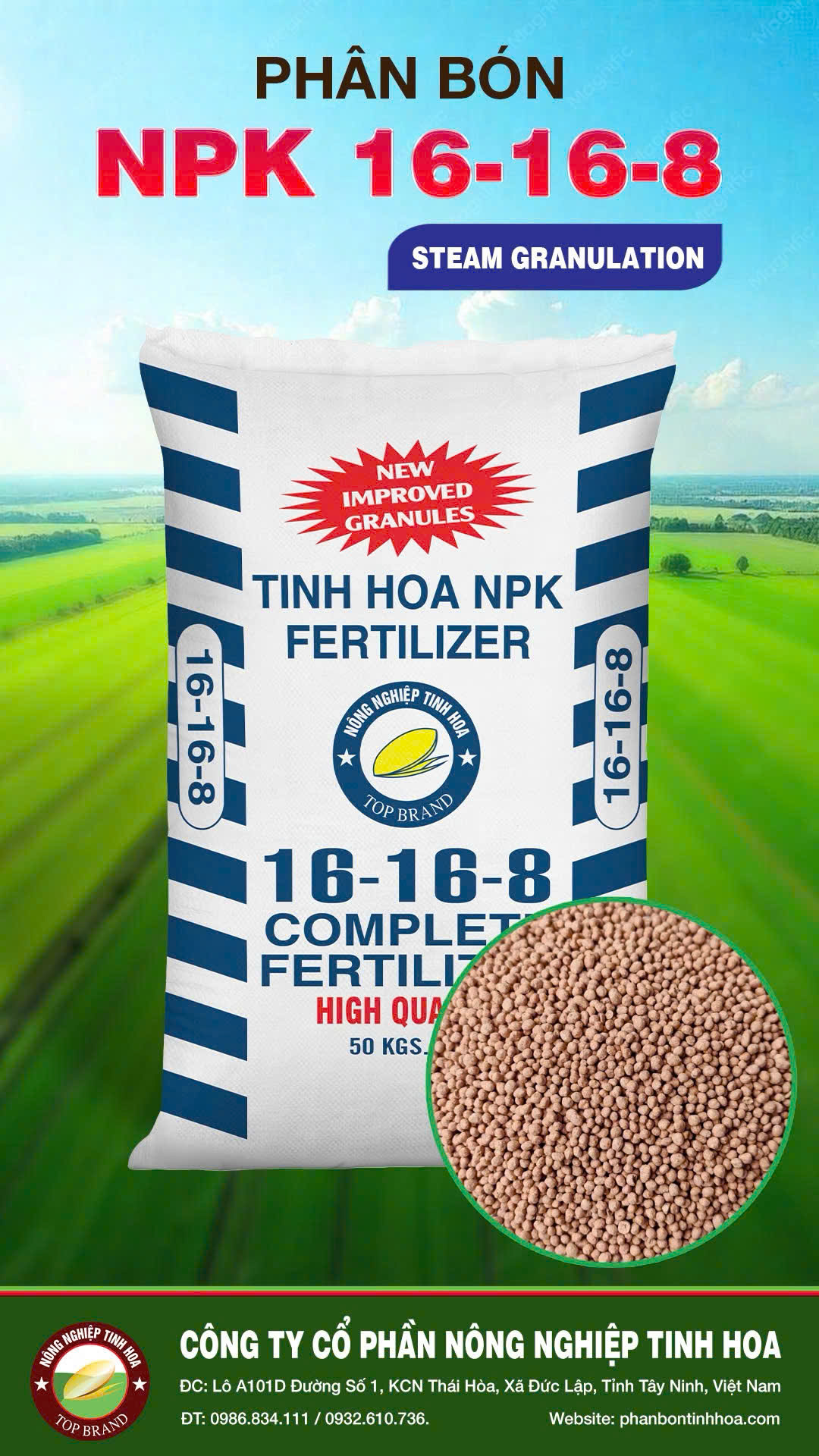 NPK 16-16-8 NHẬP KHẨU - Hình ảnh 3