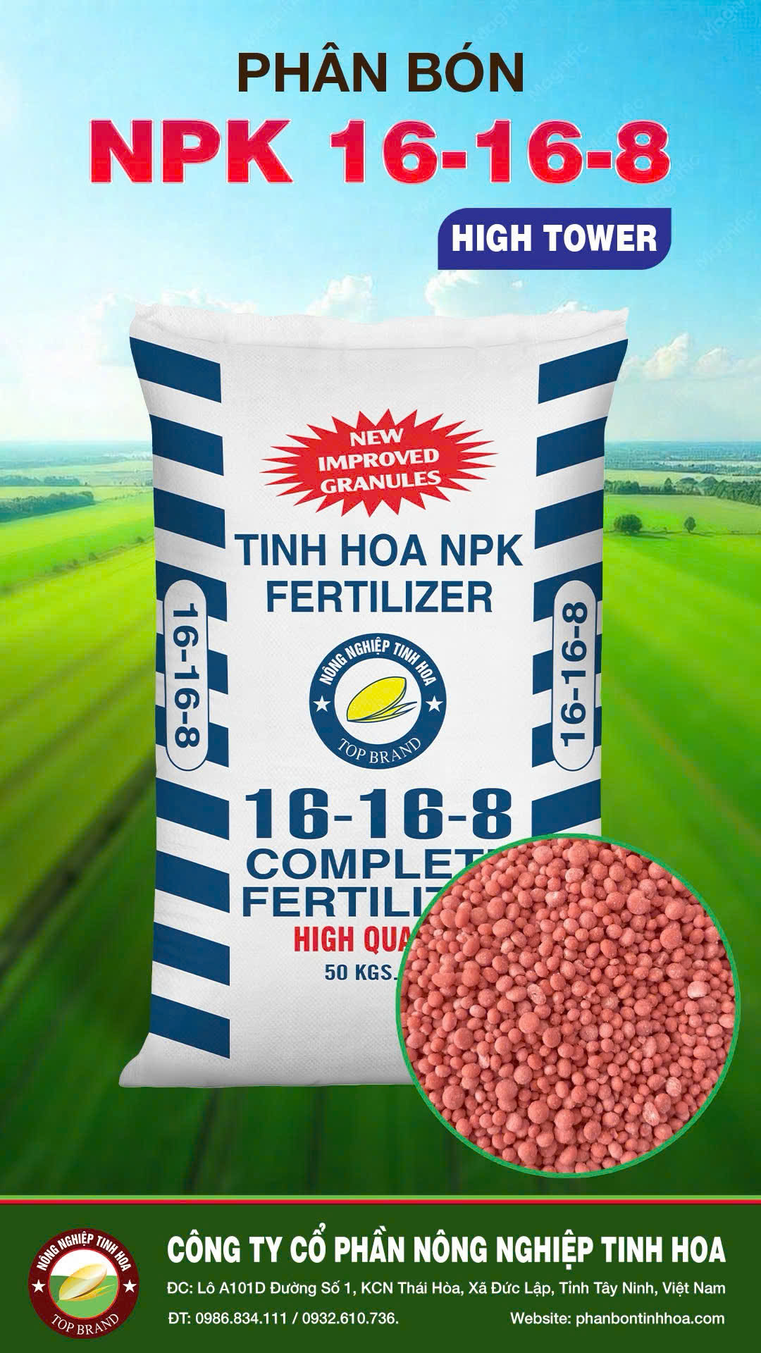 NPK 16-16-8 NHẬP KHẨU - Hình ảnh 2