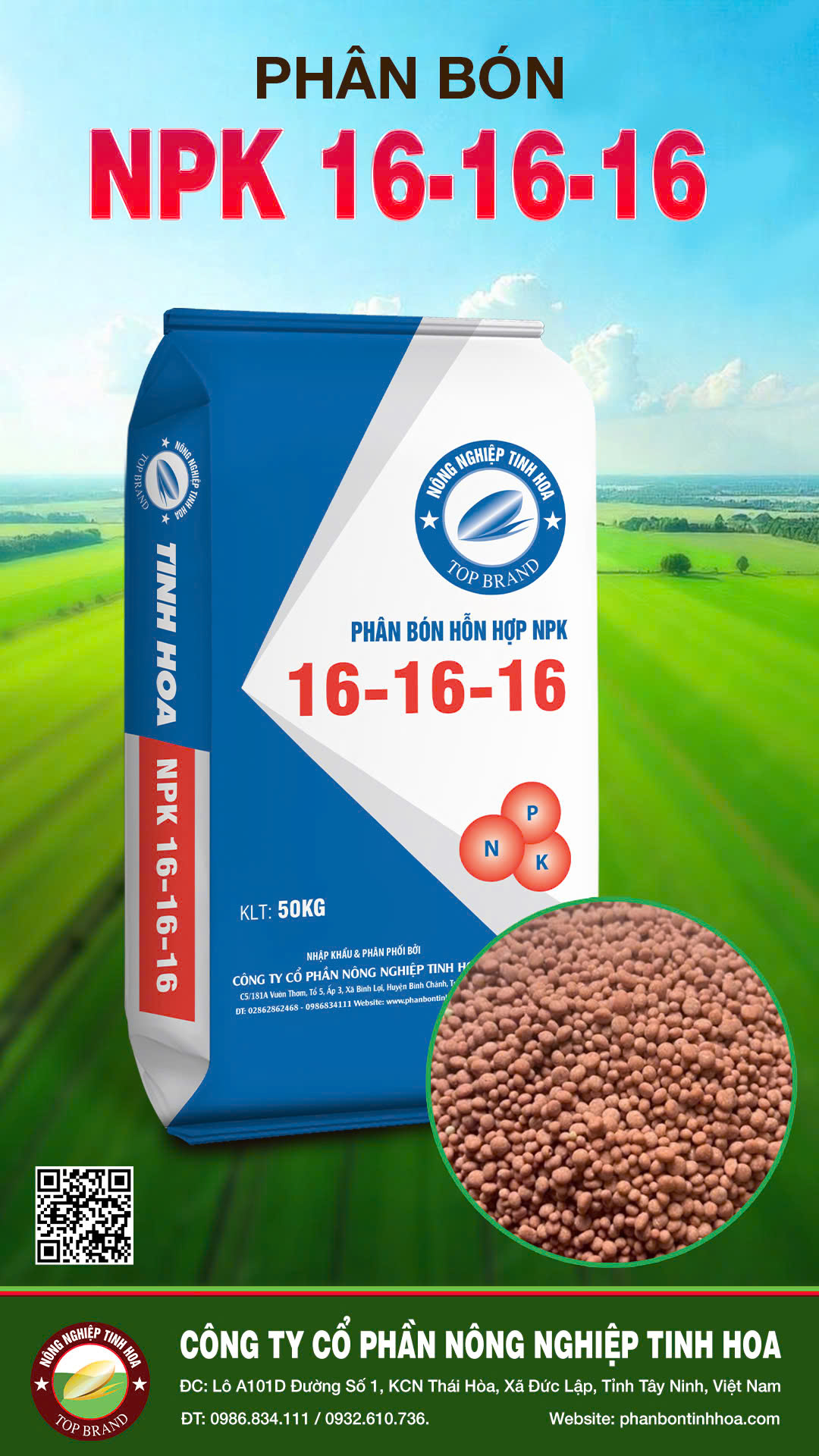 NPK 16-16-16 NHẬP KHẨU - Hình ảnh 2